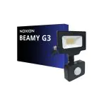 Noxion LED Floodlight Beamy G3.1 Zwart 10W 1100lm 100D - 840 Koel Wit | IP44 - Bewegings- en Lichtsensor - Symmetrisch 